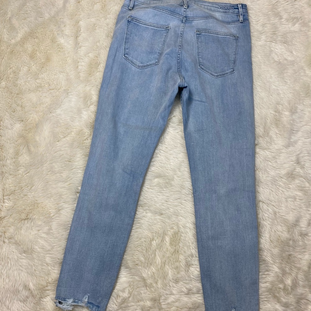 Vigross Ace High Rise Destructed Ankle Skinny Jeans, Size 32 - Picture 6 of 14